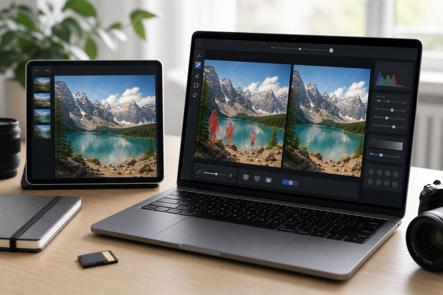 Online AI photo cleanup workflow for removing selected background people